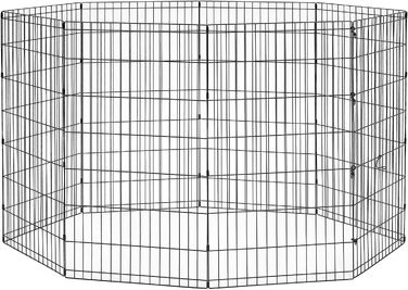 New World B550-30 Dog Playpen & Exercise Pen - No Door, Black E-Coating, 61x76cm, 157x157x106cm