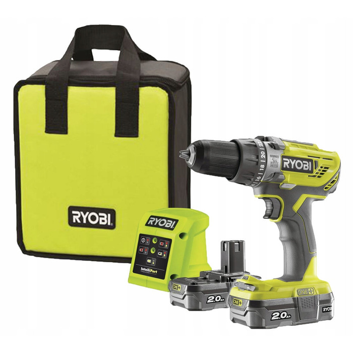 Акумуляторний ударний дриль-шурупокрут Ryobi 18 V 2 Ah 50 Nm