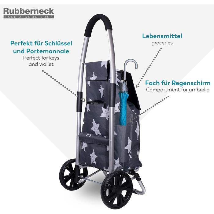 Складаний візок для покупок Rubberneck - легкий та місткий
