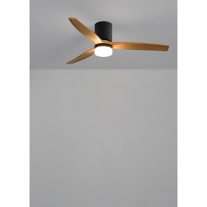 Вентилятор стельовий Windcalm M з дистанційним керуванням, ABS-пластик, 40W, Ø132cm, таймер, DC-двигун, літньо-зимовий режим, з підсвічуванням, колір 