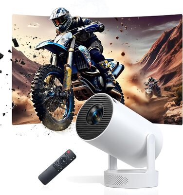 Mini проєктор HY300 HIFI: 4K/1080p, 300 ANSI люмен, Wi-Fi 6, Bluetooth, автоматична корекція трапецеїдальних спотворень для дому та кінотеатру