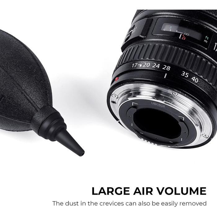 Набір для чищення оптики K&F Concept 15-в-1: лінзи, об'єктиви, сенсори. З рідиною для чищення, Lenspen, Blasebalg, мікрофіброю та серветками.