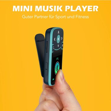 MP3 плеєр AGPTEK Bluetooth 5.0 32GB з кліпсою, 1.5