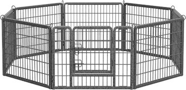 Вольєр для тварин Feandrea Freilaufgegehege, сірий, 77 x 60 см, 8 панелей, для дому та вулиці