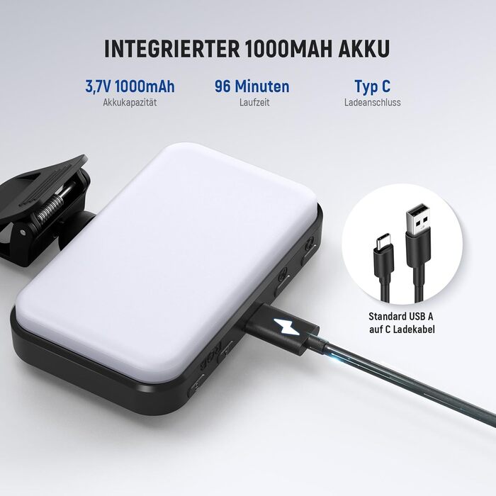 LED світло Neewer для селфі та відеозйомки на телефон/комп'ютер, 54 LED, кліпса, CRI 88, 650mAh