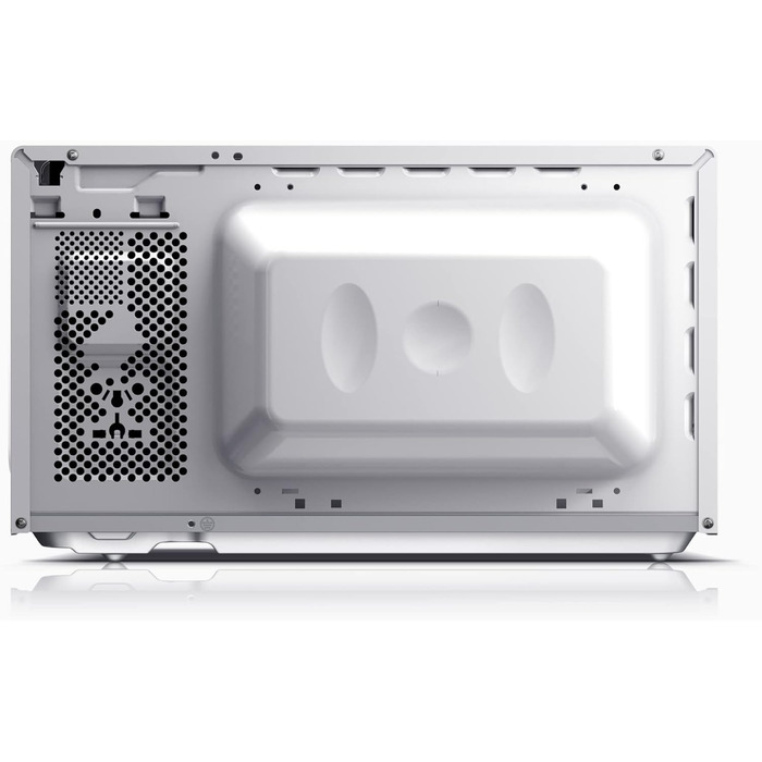 Мікрохвильова піч SHARP R200BKW Solo, 20 л, 800 Вт, 5 режимів, таймер, функція розморожування за вагою, енергозберігаючий режим, скляний піднос 25,5 см