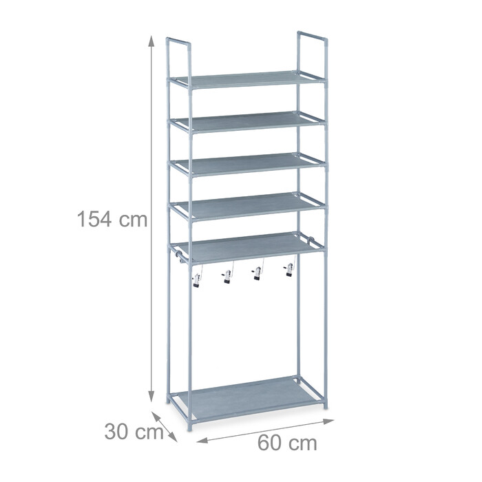 Relaxdays Shoe Rack with 6 tiers