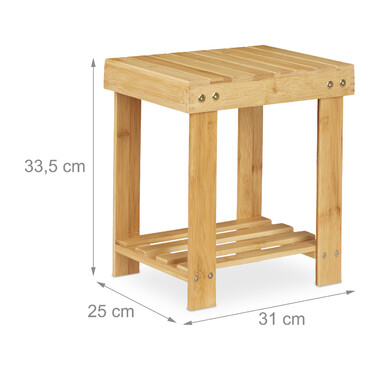 Relaxdays Stable Bamboo Footrest