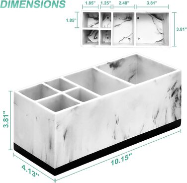 VITVITI Toothbrush Holder Electric Toothbrush Holder Toothbrush Holder Bathroom Kitchen Marble Resin Toothbrush Holder Bathroom Office Organizer Storage Toothbrush Toothpaste Holder Caddy Storage