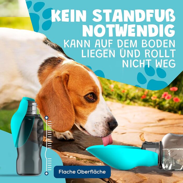 Набір з 2 шт. туристичних собак-пляшок 800 мл з щіткою для зубів | Пляшка для собак преміум-якість, 800 мл, не протікає | Турецька якість