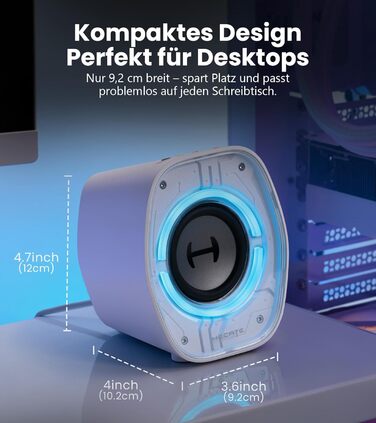 Edifier G1000 II - Комп'ютерні колонки, ігрові, RGB-підсвітка, Bluetooth/USB-C/AUX, для PC/PS5/Switch (Білий)