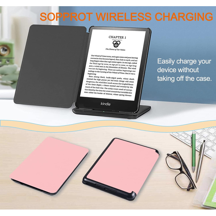 Чохол TOKILO для Kindle 6' E-Reader (11-го покоління 2024/2022), м'яке PU-шкіряне покриття з автоматичним увімкненням/вимиканням, не сумісний з iPad/Kobo/Tolino/Pocketbook/Sony E-Book Reader, темно-синій (AA-08)