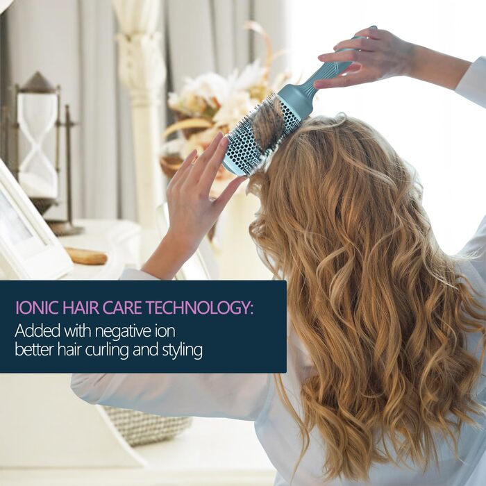 Набір для укладки волосся Haar-Rundbürste: круглі щітки, термостійкий нейлон, кераміка, антистатичні, для салонного догляду, з масажною щетиною