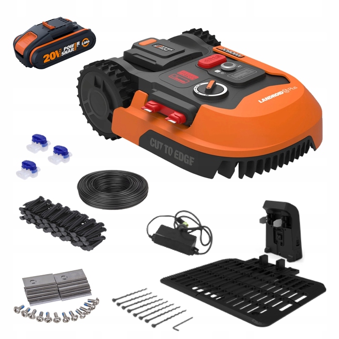 Робот-газонокосарка Worx LANDROID M600 Plus WR166E для площі до 600 м² + Гараж WA0810