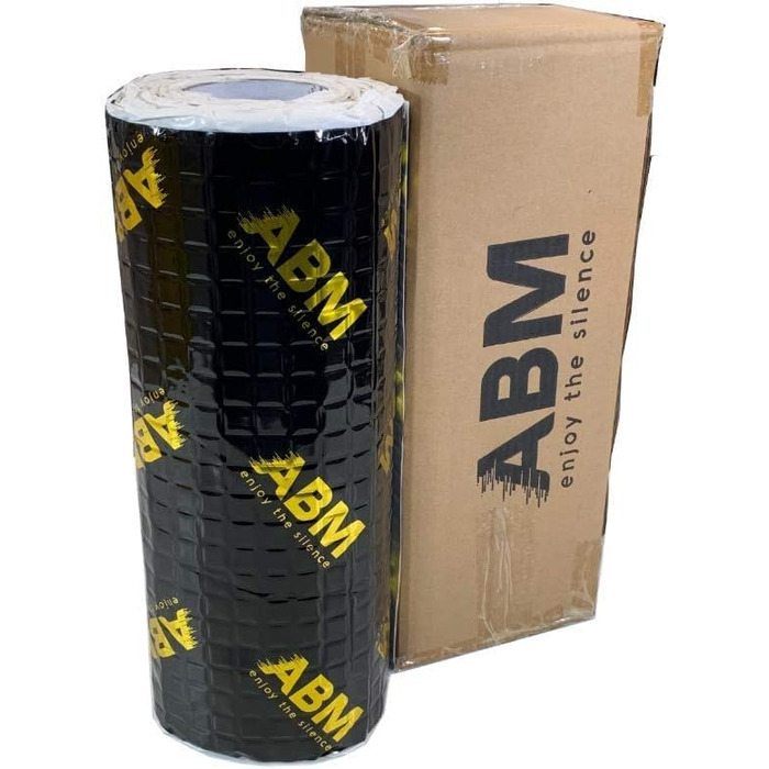 ABM Alubutyl Чорна 2.0 мм x 40 см x 5 м — самоклеюча алюмінієва шумоізоляційна мат для авто, антивібраційна, 2 м², преміум якість, золото