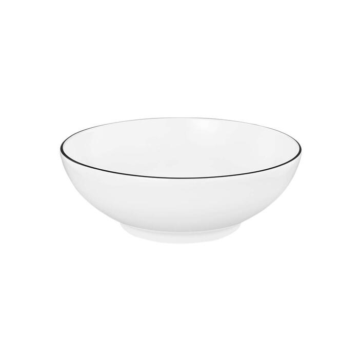Seltmann Weiden Lido Black Line Dessert Bowl Round, Black