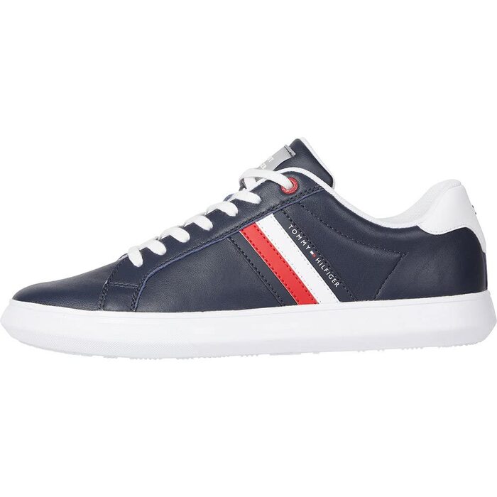 Чоловічі кросівки Tommy Hilfiger Essential Leather Cupsole Low Top (44 EU, блакитний Desert Sky)