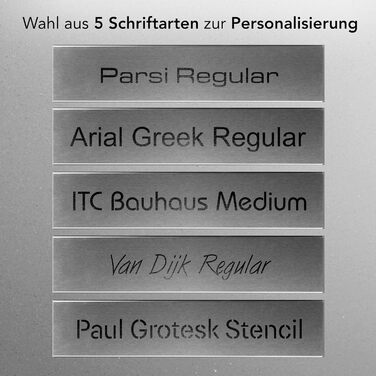 Сучасна поштова скринька антрацит з газетницею та гравіюванням: індивідуальне виготовлення з нержавіючої сталі, номер будинку та табличка з іменем. Стійка до іржі та УФ-випромінювання, з монтажним комплектом.