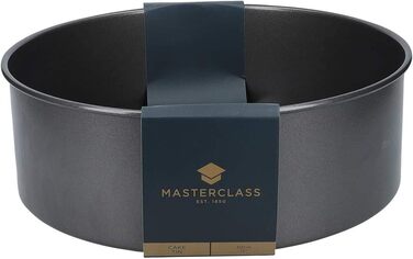 Форма для випічки MasterClass кругла 30 см з антипригарним покриттям PFOA, вуглецева сталь 1 мм, знімним дном, сіра