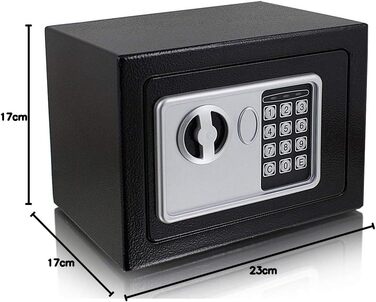 Електронний мінісейф Safe Tresor для стін, меблів, готелів (чорний)