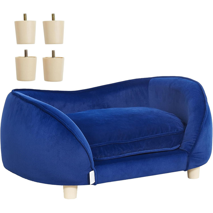 Диван для домашніх тварин VEVOR: м'яке ліжко для собак та котів, 30 кг, блакитний, 71x51x11 см