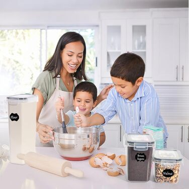 Набір контейнерів для зберігання GoMaihe 16 шт., герметичні бокси для кухні, пластикові контейнери з кришкою для круп, мюслі, рису, борошна та корму для тварин