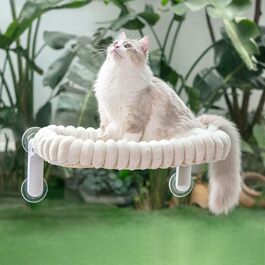 Ліжко для котів GUUSII HOME на вікно, розкладне, 54x30 см, біле, M