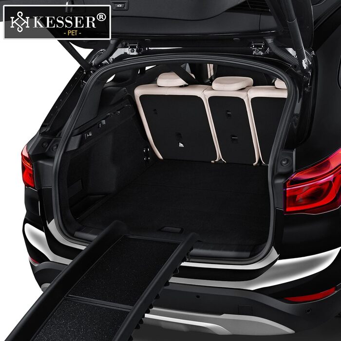 Рампа для собак KESSER® складана, для автомобіля, до 90 кг, 156x40 см, чорна