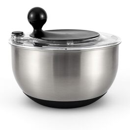 Салатниця-швидкокрутка з нержавіючої сталі – для миття, просушування та зберігання салату. BPA-free, об'єм 4,5 л, з ручним приводом