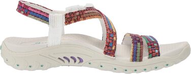 Сандалі жіночі Skechers Reggae Sew Me Boho плетені з ремінцями, білі (37 EU)