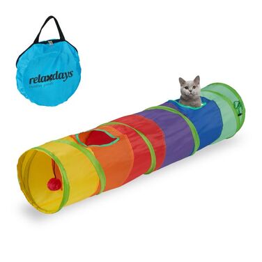 Складаний котячий тунель Relaxdays у кольоровому кольорі