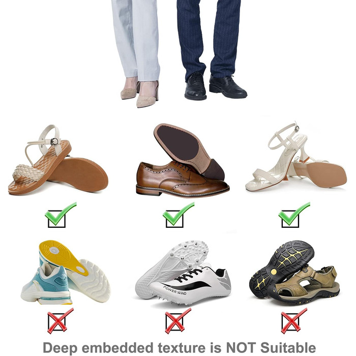 Shoe Grips on the Bottom of Shoes, Shoe Traction Pads, Non-Slip Shoe Pads for the Bottom of Shoes (4 Pieces)