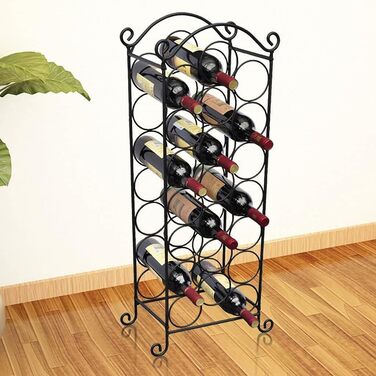 vidaXL Wine Rack 21 Bottles Metal Bottle Rack Bottle Stand Wine Cabinet