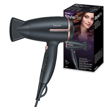 Фен дорожній Beurer HC 25 зі складною ручкою, іонізація, 1600 Вт, для подорожей, 110-240V