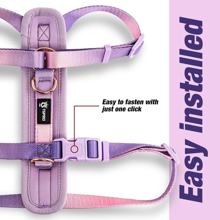 Шлейка для собак середніх порід TSPRO, не тягне, жовто-зелена градієнтна графіка, регульована, з швидкою застібкою, дихаюча та міцна (Розмір 2, обхват шиї 40.6–68.6 см, обхват грудей 40–70 см)