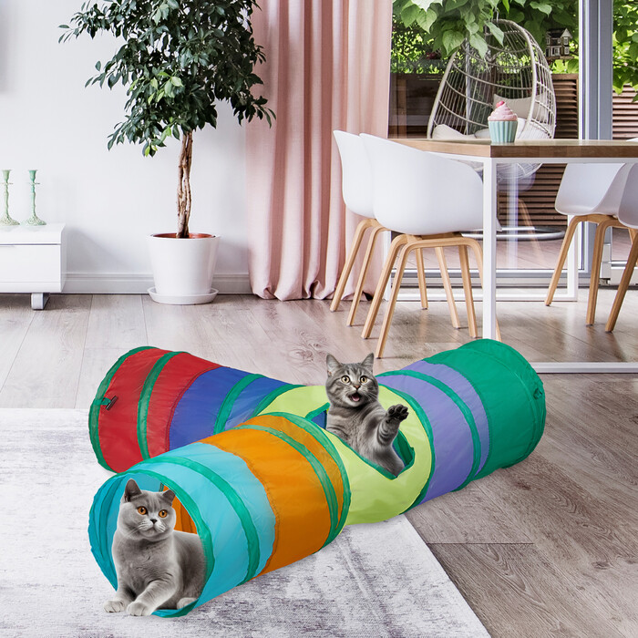 Складаний котячий тунель Relaxdays з 3 способами