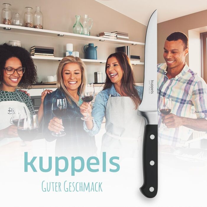 Ніж кухарський Kuppels SOLID extra scharf, з нержавіючої сталі, заточений, професійний, для обробки продуктів