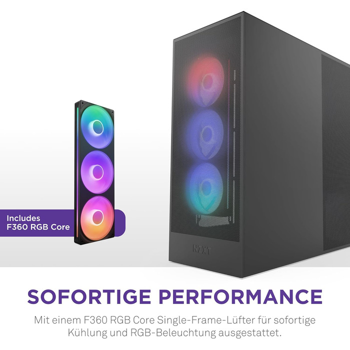 Корпус NZXT H7 Flow | Mid-Tower ATX з покращеною вентиляцією | Чорний | Підтримка 3 x 120 мм вентиляторів для охолодження GPU