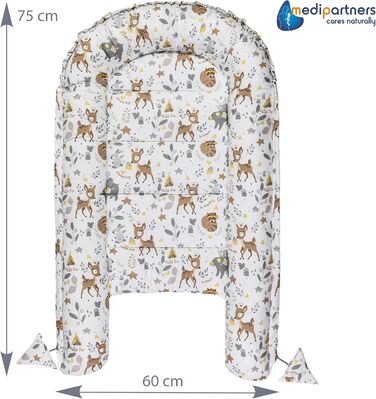 Килимок для кота та собаки Medi Partners 75x60x10 см: м'яке ліжко-гніздечко з зірками (лайка)