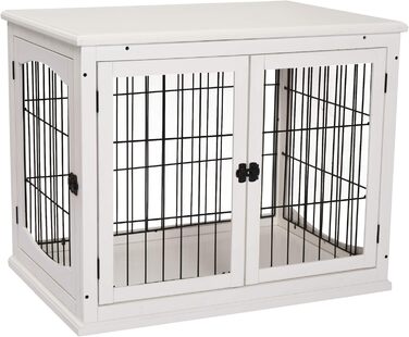 Клітка для собак PawHut - Будка з 2 входами, закривається на замок, для маленьких собак, 58,5 x 81 x 66 см