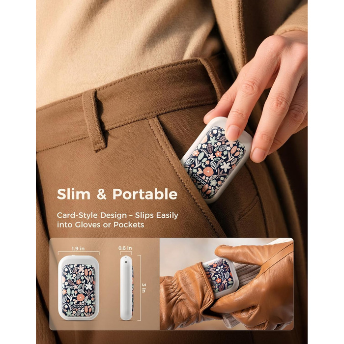 Електричні грілки для рук OCOOPA AI з магнітом, 5000mAh, 2 шт., ультратонкі, для жінок, подарунок, зима