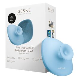 Електрична щітка для тіла GESKE Body Brush 4 в 1 для глибокого очищення та масажу, силіконова, Aquamarine