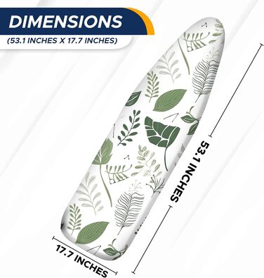 Чохол для прасувальної дошки EcoNour, маленький, білий та зелений