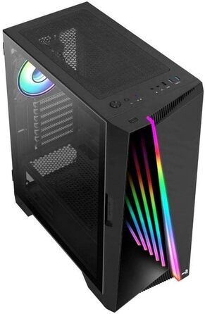 Корпус Aerocool Mirage ARGB ATX Mid Tower: скляна панель, 2 RGB вентилятори, чорний