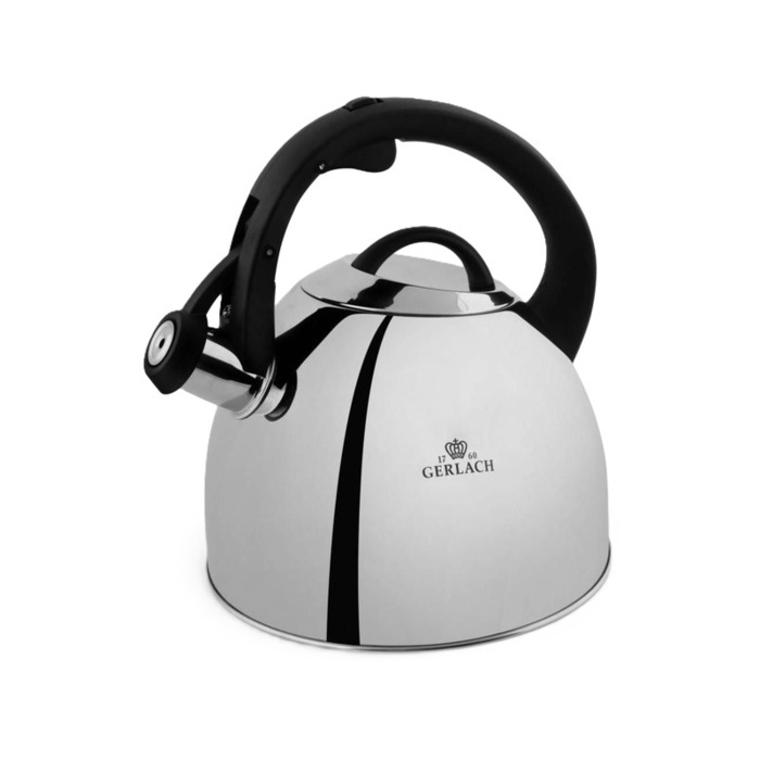 Традиційний сталевий чайник Gerlach, 2,8 л, сірий