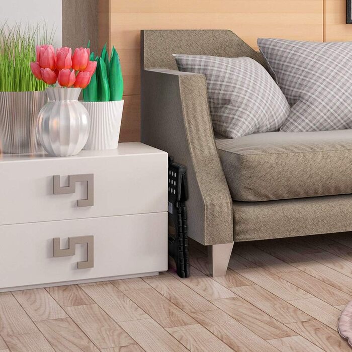 Складний стілець HOUSE DAY 27см чорний: міцний, з антиковзними ніжками та ручкою, для кухні, ванної, дитячої кімнати, кемпінгу, вантажопідйомність 150кг