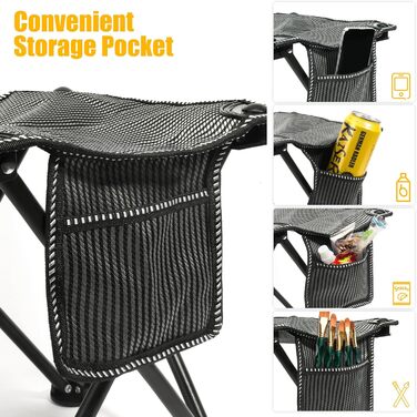 Складний стілець MATEPROX: легкий, портативний, для відпочинку на природі, риболовлі, кемпінгу та саду