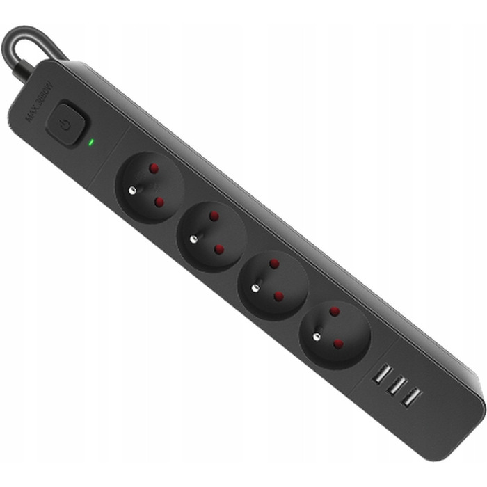 Мережевий фільтр Defender SFS 135, 5 м, 4 розетки, 3x USB