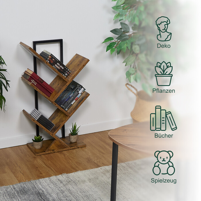 Книжкова шафа Relaxdays на 4 відділення