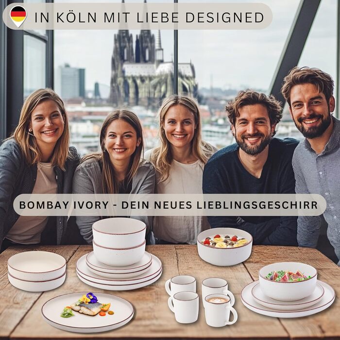 Набір тарілок/мисок Sänger Steingut 4 шт. (фіолетовий), 700 мл, для мюслі, десертів, мийок в посудомийній машині